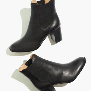 Madewell The Laura Chelsea Boot slip on black Leather size 8